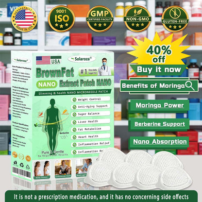 🎁Official Store | 🍋 solaroza® Moringa & Berberine 10-IN-1 Advanced Nano Microneedle 1 Patch (Once Daily, visible changes in 7 days) ✅ Obesity, Diabetes, Sleep Apnea, And Joint Issues