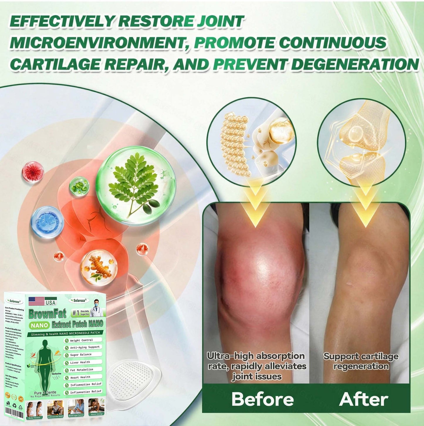 🎁Official Store | 🍋 solaroza® Moringa & Berberine 10-IN-1 Advanced Nano Microneedle 1 Patch (Once Daily, visible changes in 7 days) ✅ Obesity, Diabetes, Sleep Apnea, And Joint Issues