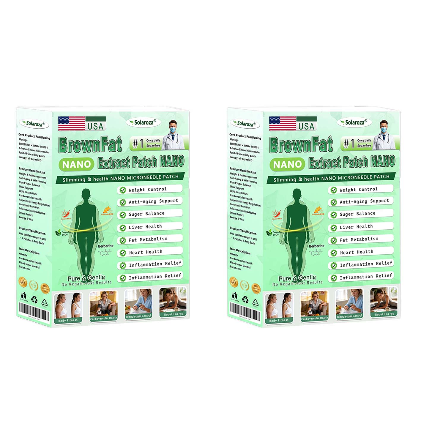 🎁Official Store | 🍋 solaroza® Moringa & Berberine 10-IN-1 Advanced Nano Microneedle 1 Patch (Once Daily, visible changes in 7 days) ✅ Obesity, Diabetes, Sleep Apnea, And Joint Issues