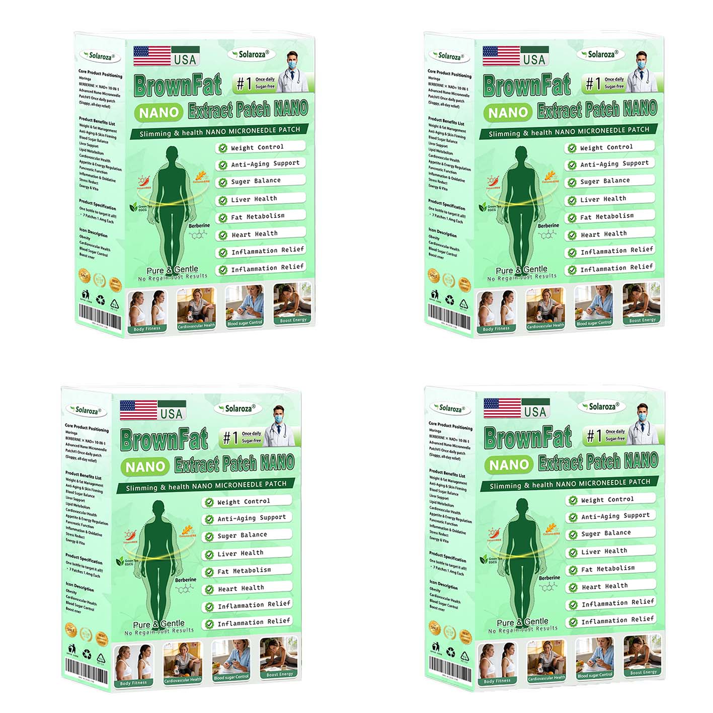 🎁Official Store | 🍋 solaroza® Moringa & Berberine 10-IN-1 Advanced Nano Microneedle 1 Patch (Once Daily, visible changes in 7 days) ✅ Obesity, Diabetes, Sleep Apnea, And Joint Issues