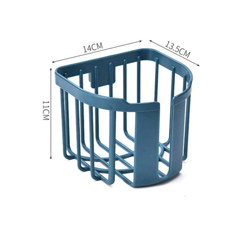 Punch-Free Wall-Mounted Toilet Paper Holder with Shelf