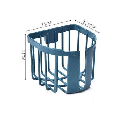 Punch-Free Wall-Mounted Toilet Paper Holder with Shelf