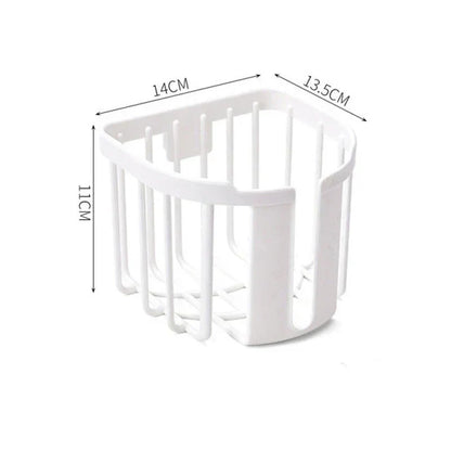 Punch-Free Wall-Mounted Toilet Paper Holder with Shelf