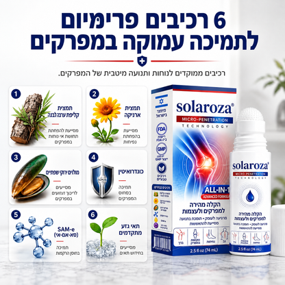 💎חנות רשמית | Solaroza® רול-און מיקרו-מחטים 0.05 מ״מ להקלה מהירה בכאבי פרקים ועצמות 🦴